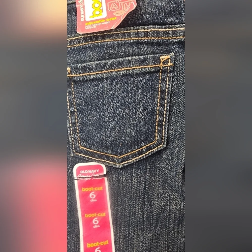 Old Navy Boot-Cut Girls Jeans Size 6 Slim-NWT
